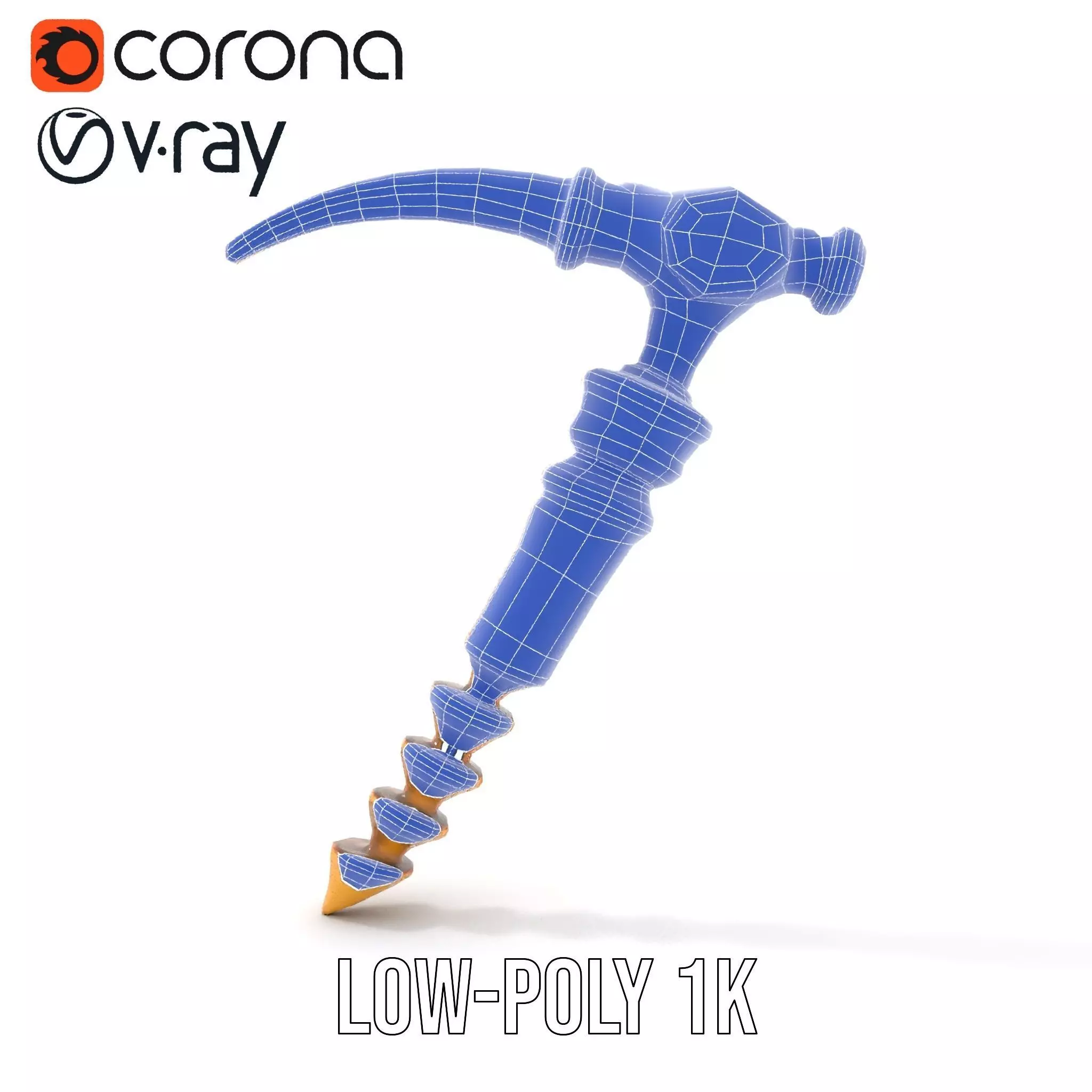 Antique Brass Screwdriver model pack Low-poly 3D model_28