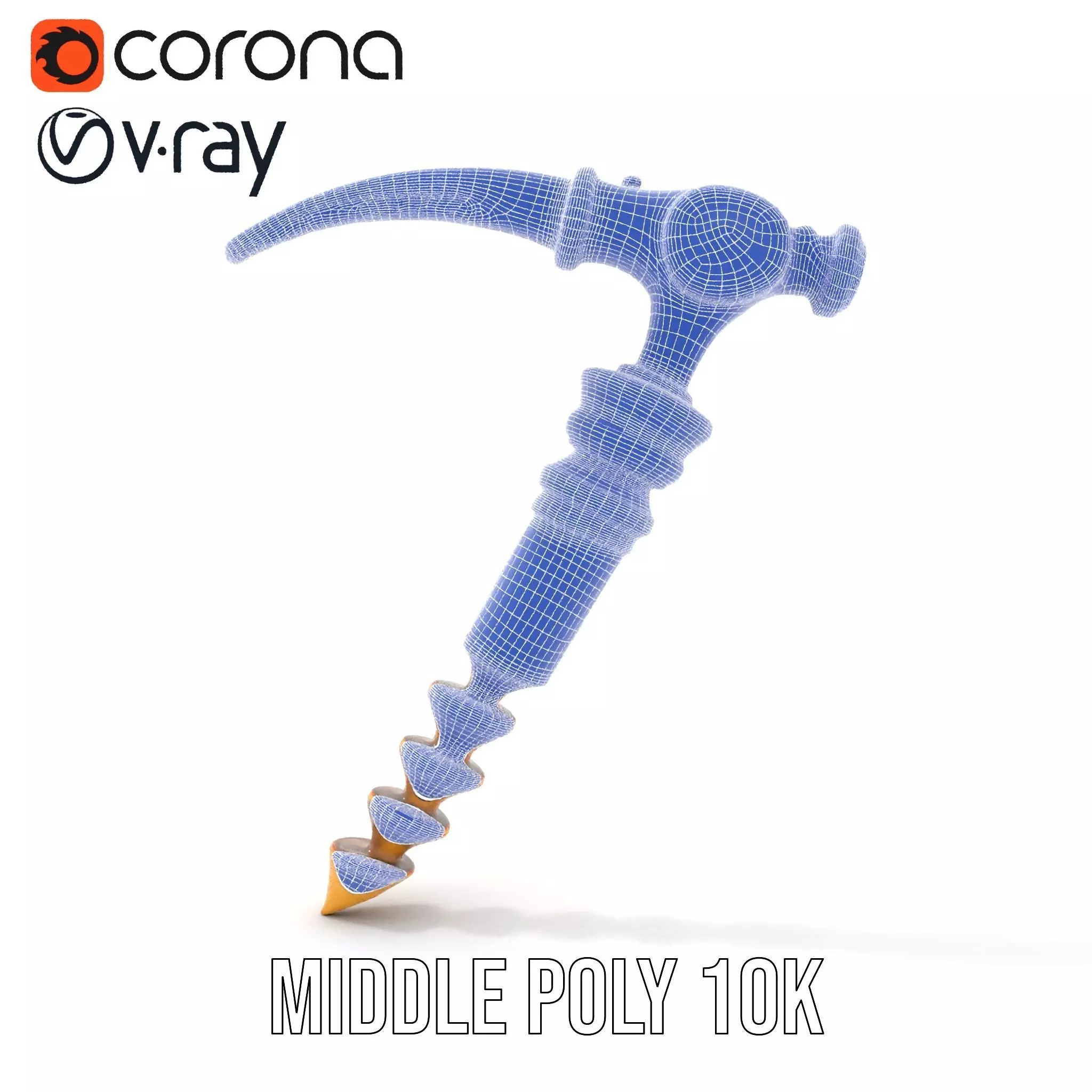 Antique Brass Screwdriver model pack Low-poly 3D model_27