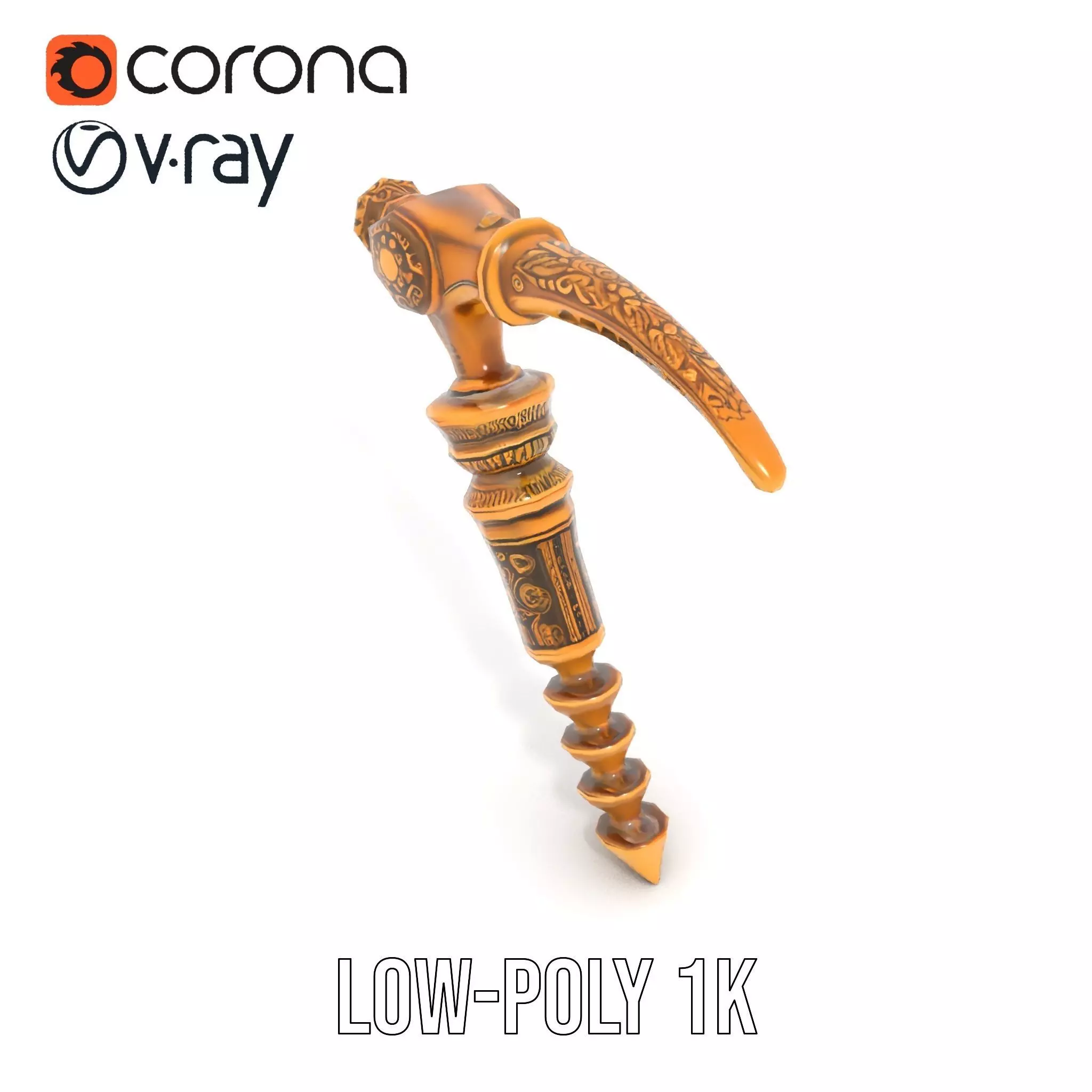 Antique Brass Screwdriver model pack Low-poly 3D model_23