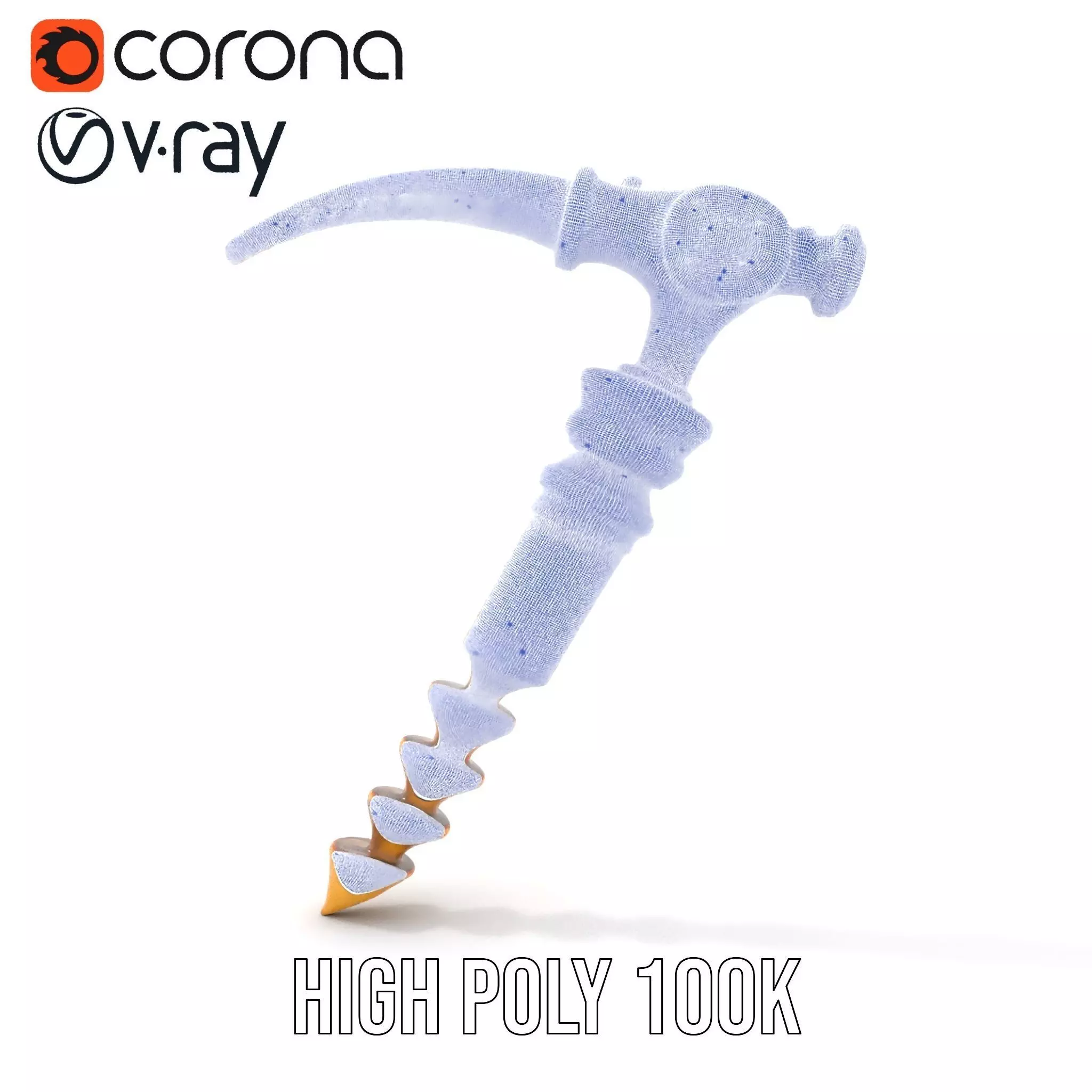 Antique Brass Screwdriver model pack Low-poly 3D model_34