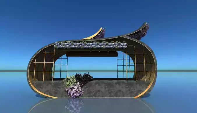 Outdoor booth 3D model