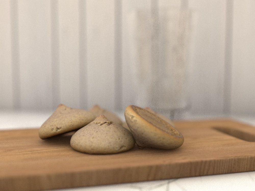 biscoito - biscuit - 9k poly 3D model_1