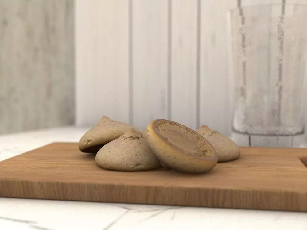 biscoito - biscuit - 9k poly 3D model_0