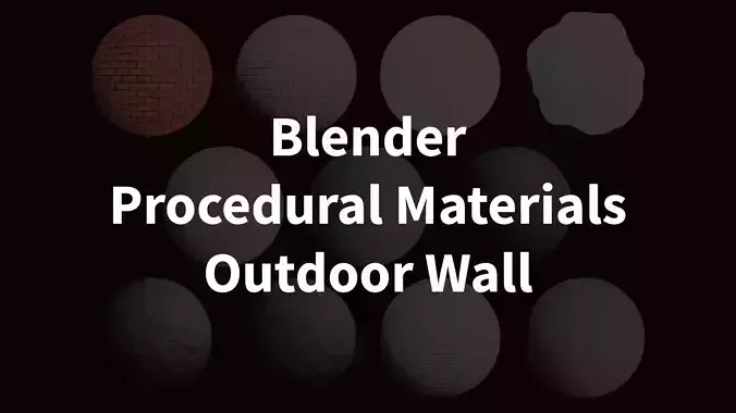Blender Procedural Materials Outdoor Wall Collection 11 Types Texture