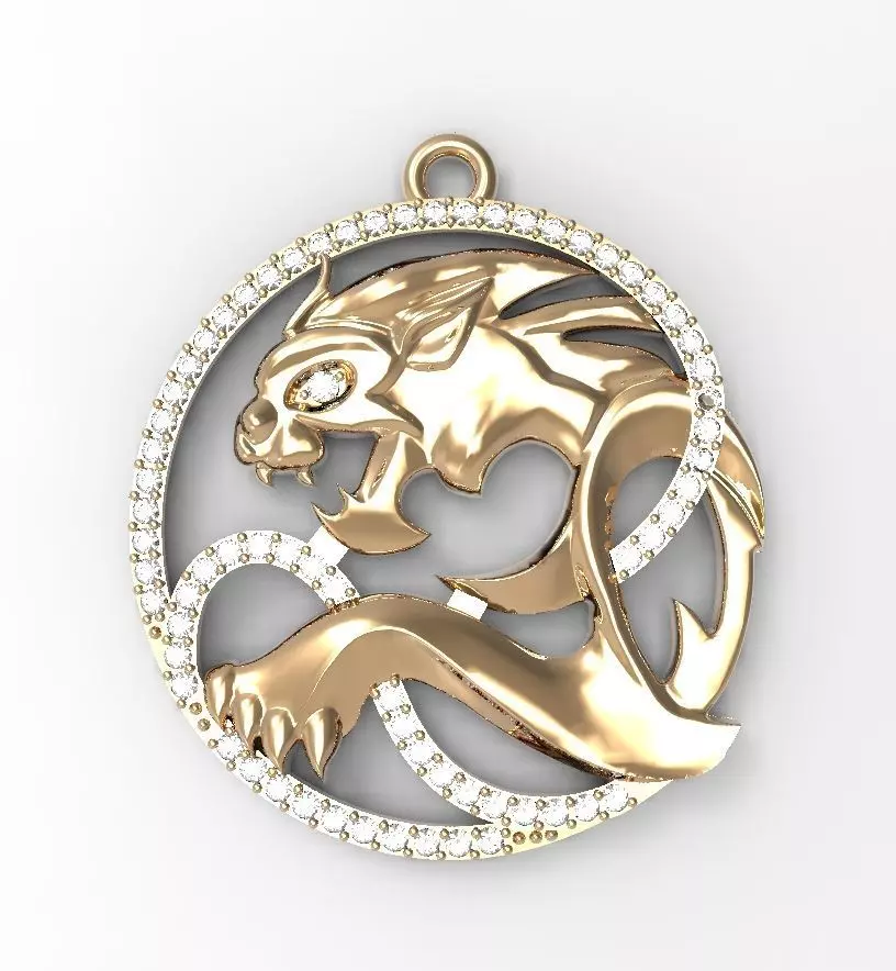 bat pendant 3D print model_4