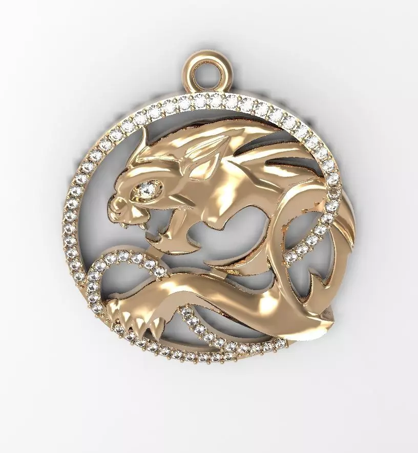 bat pendant 3D print model_6