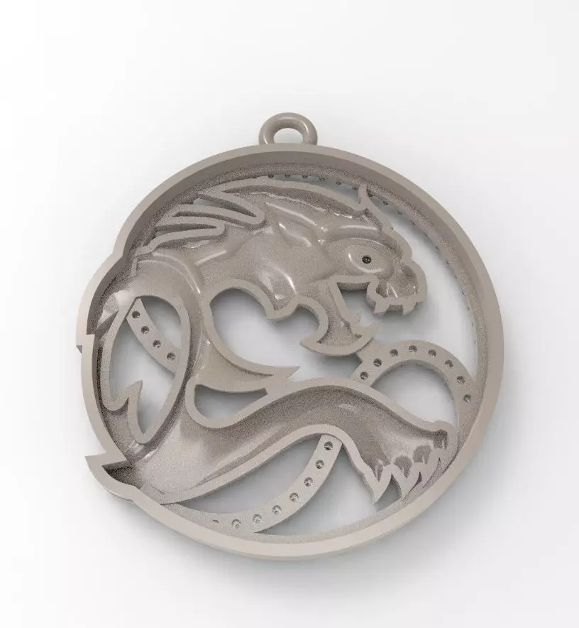 bat pendant 3D print model_3