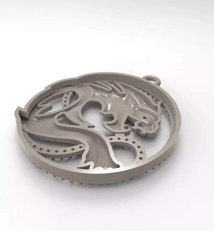 bat pendant 3D print model_2