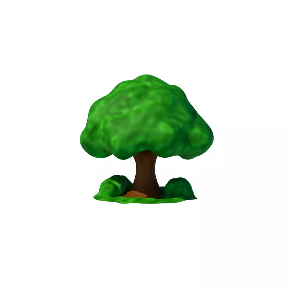 Lowpoly tree Low-poly 3D model_0