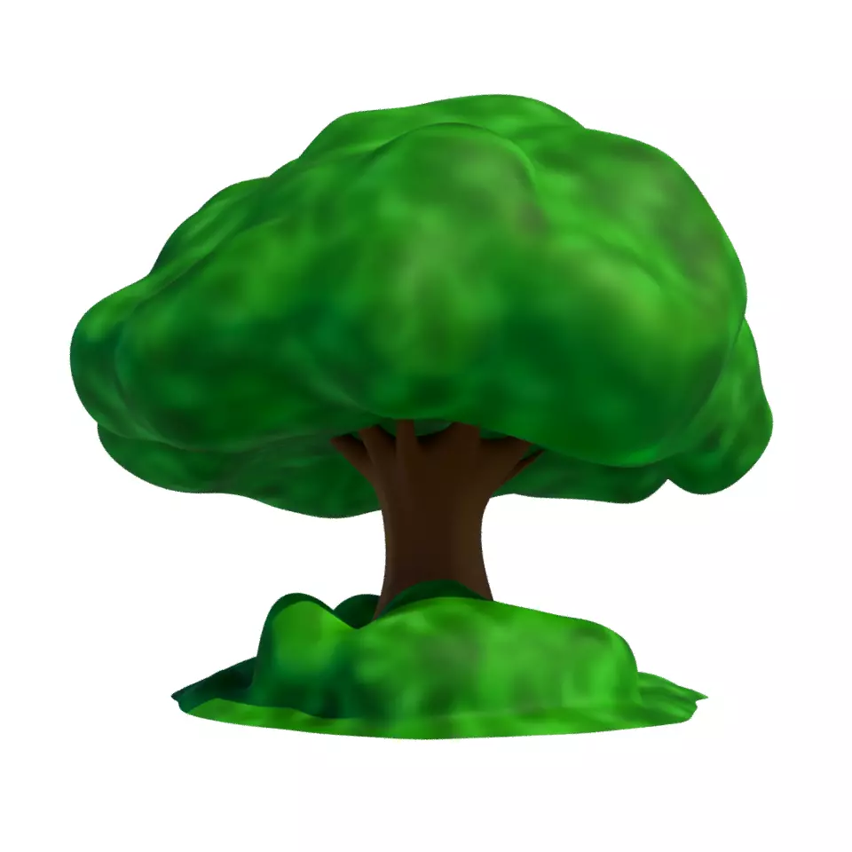 Lowpoly tree Low-poly 3D model_2