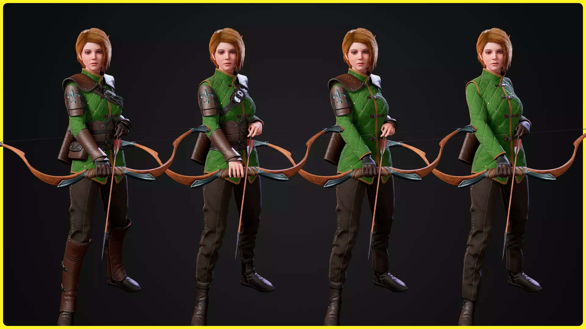 Modular Fantasy Character 02 - Archer Low-poly 3D model_6