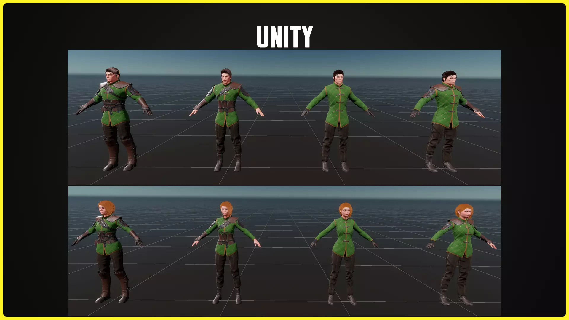 Modular Fantasy Character 02 - Archer Low-poly 3D model_21