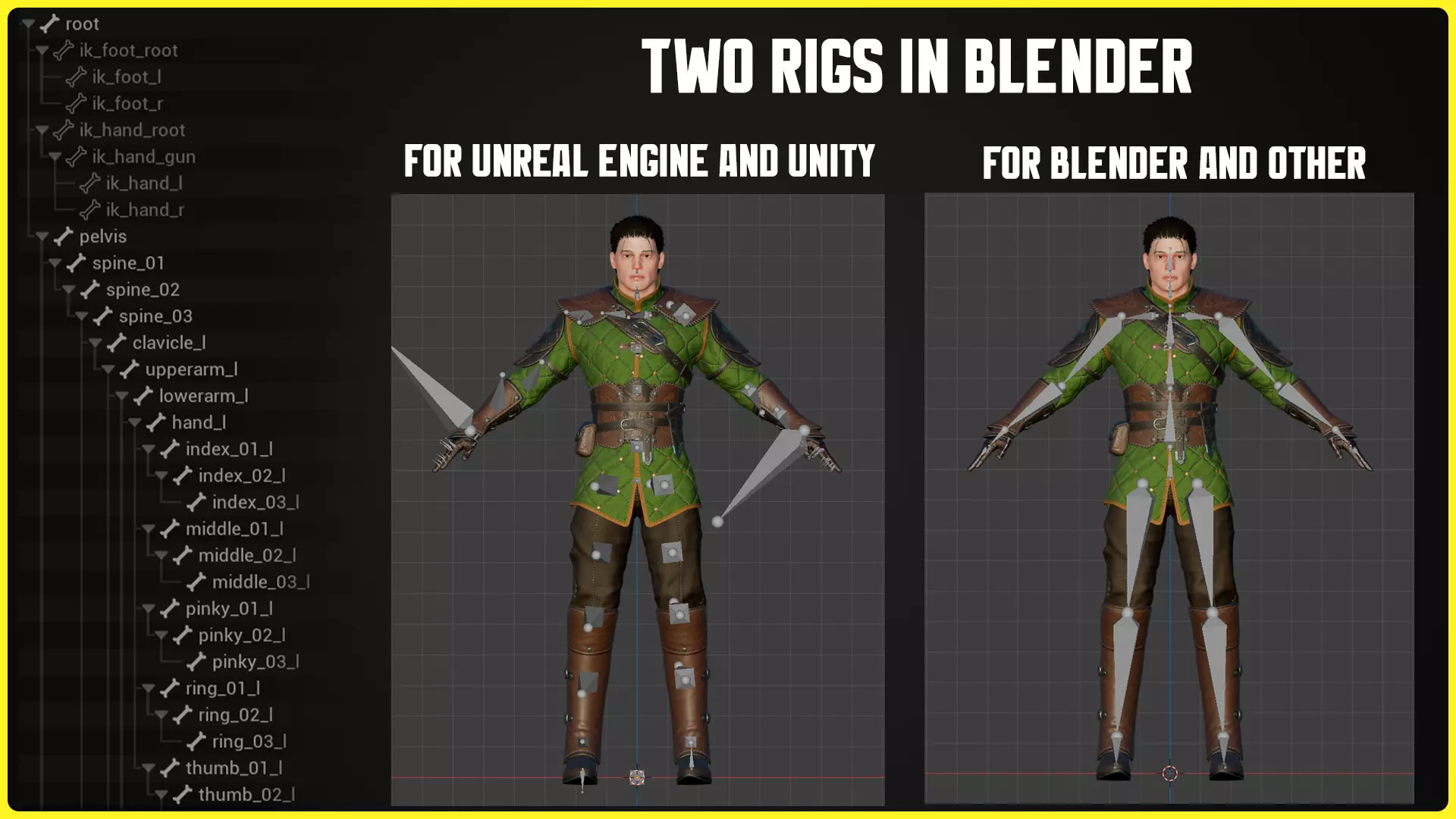 Modular Fantasy Character 02 - Archer Low-poly 3D model_25