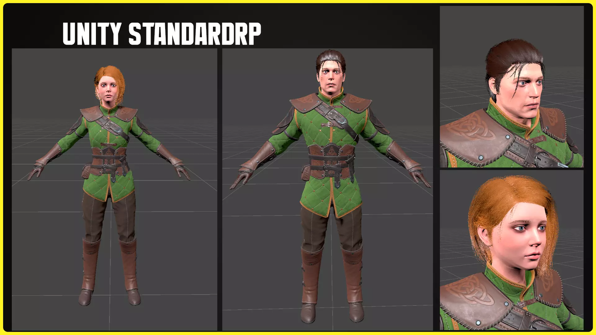 Modular Fantasy Character 02 - Archer Low-poly 3D model_24