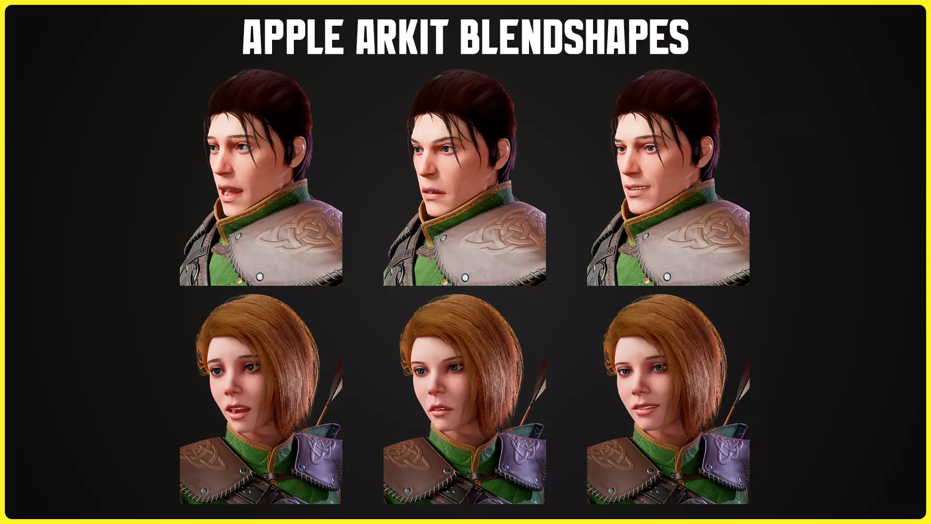 Modular Fantasy Character 02 - Archer Low-poly 3D model_13