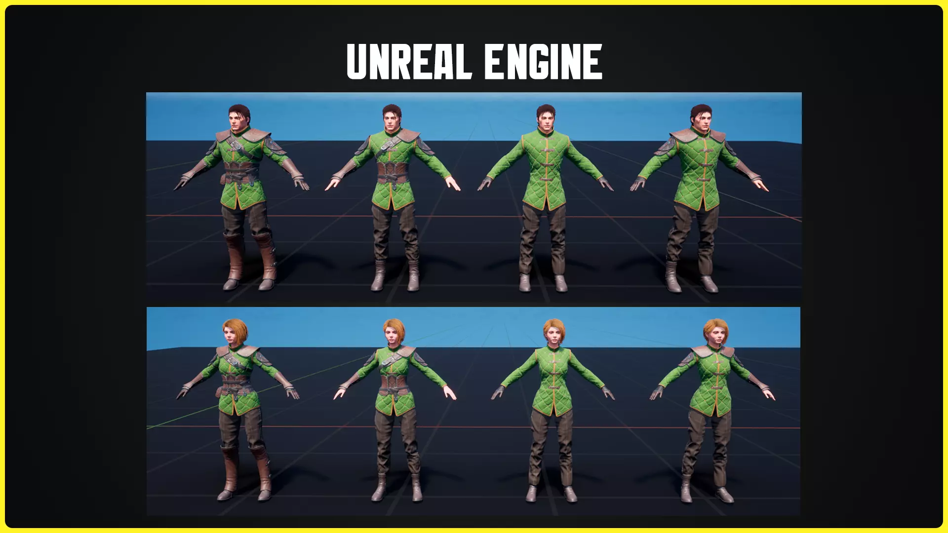 Modular Fantasy Character 02 - Archer Low-poly 3D model_18