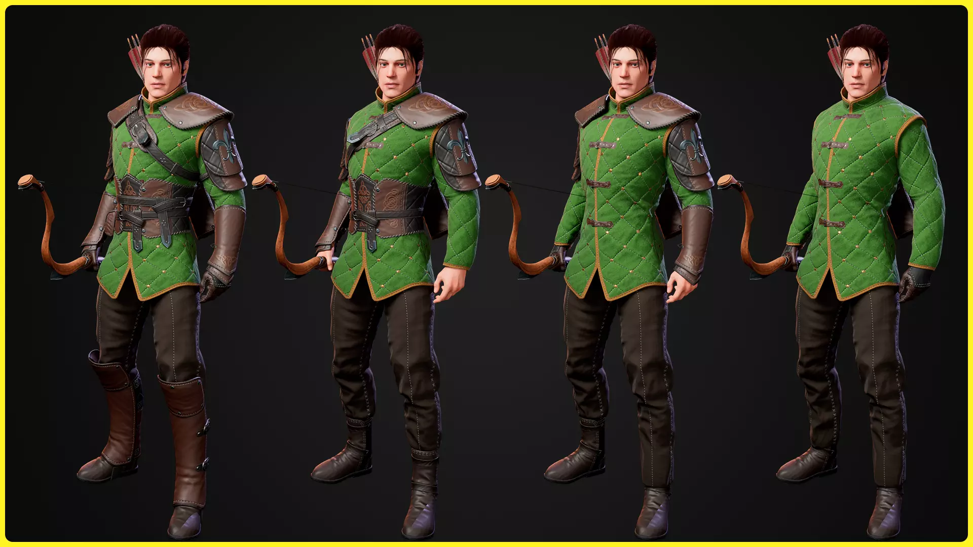 Modular Fantasy Character 02 - Archer Low-poly 3D model_5