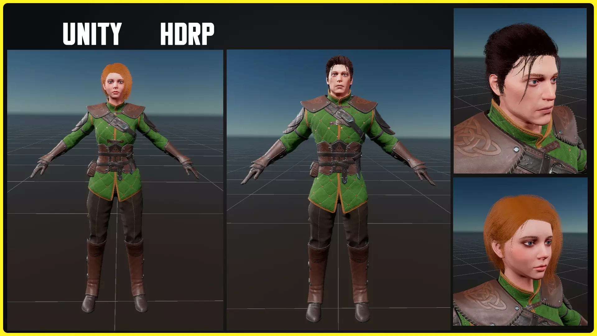 Modular Fantasy Character 02 - Archer Low-poly 3D model_22