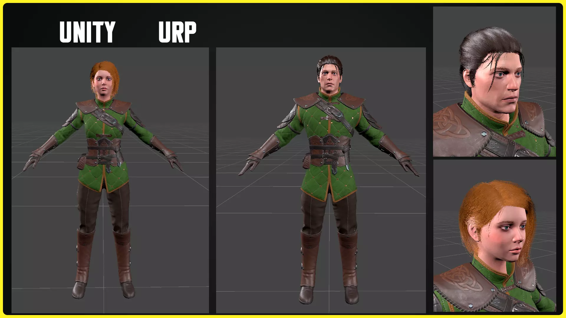 Modular Fantasy Character 02 - Archer Low-poly 3D model_23