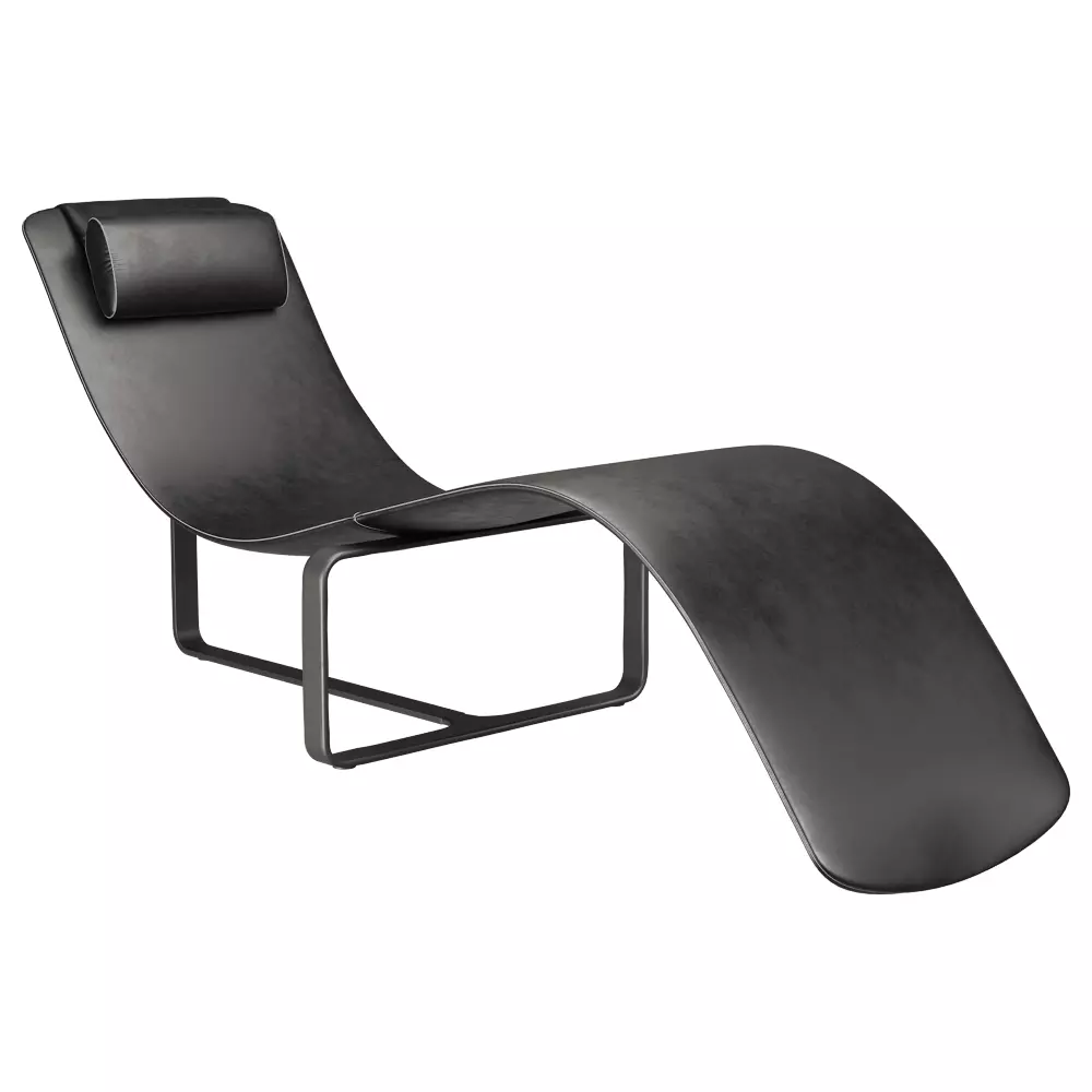 Modern Minimalist Chaise Lounge Low-poly 3D model