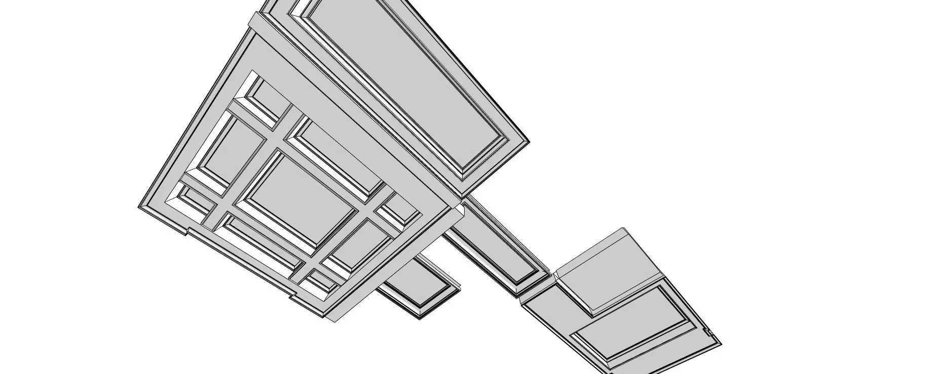 Ornate Ceiling Design - 3D Model 3D model_2