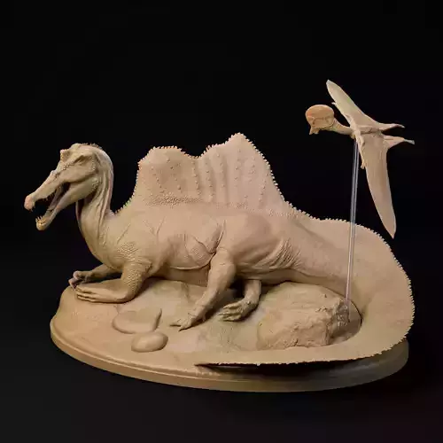 Spinosaurus resting 1-35 scale dinosaur