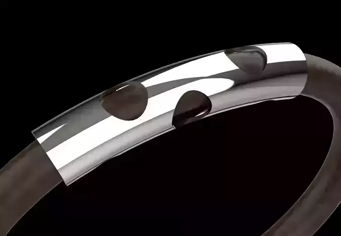 Leather Tube 3dm Bracelet A Fusion of Art and Modernity bg0056