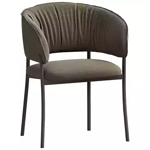 Modern Grey Fabric Dining Chair 