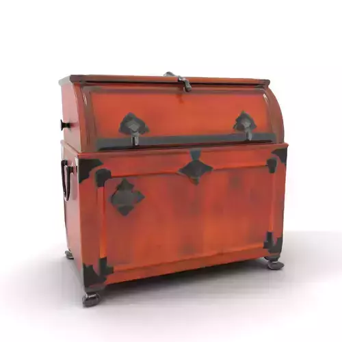 Ornate Wood Chest model pack Low-poly 3D model