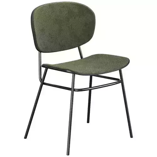 Modern Green Fabric Dining Chair
