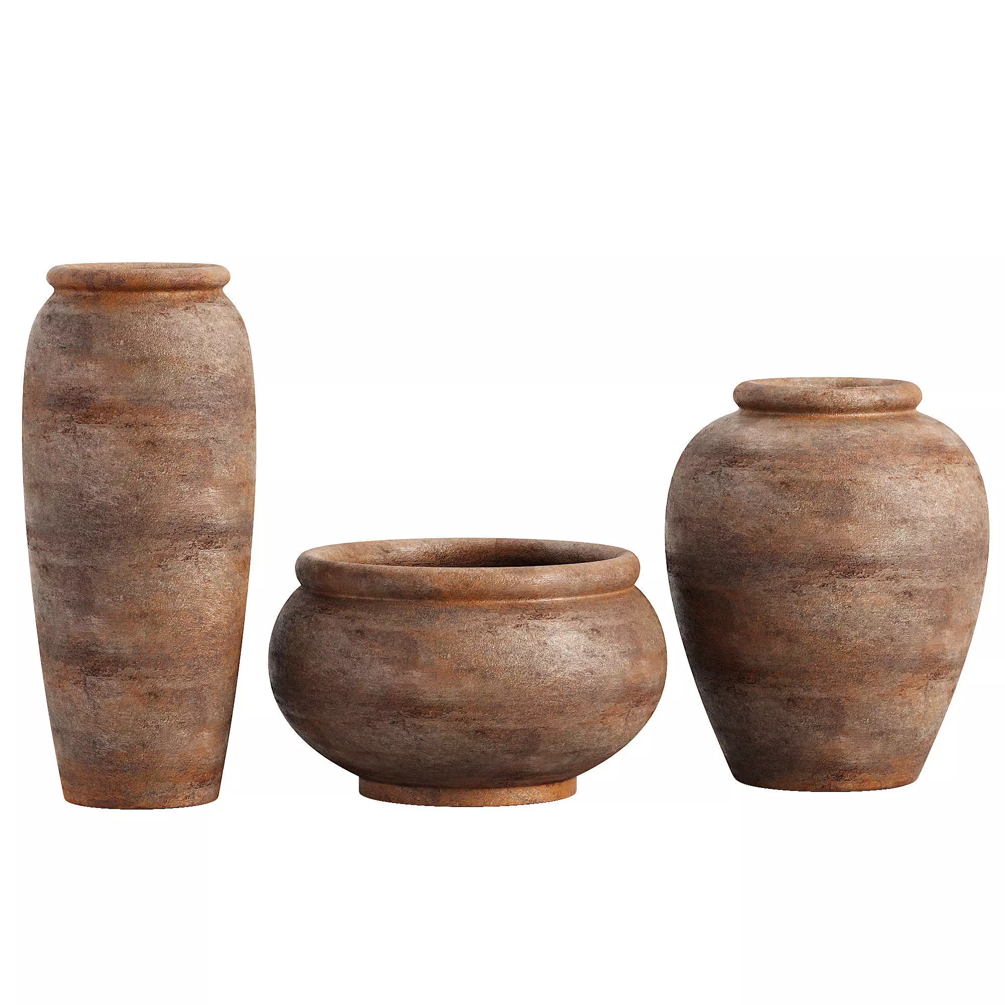 Decorative Vases with Branches 3D model_3