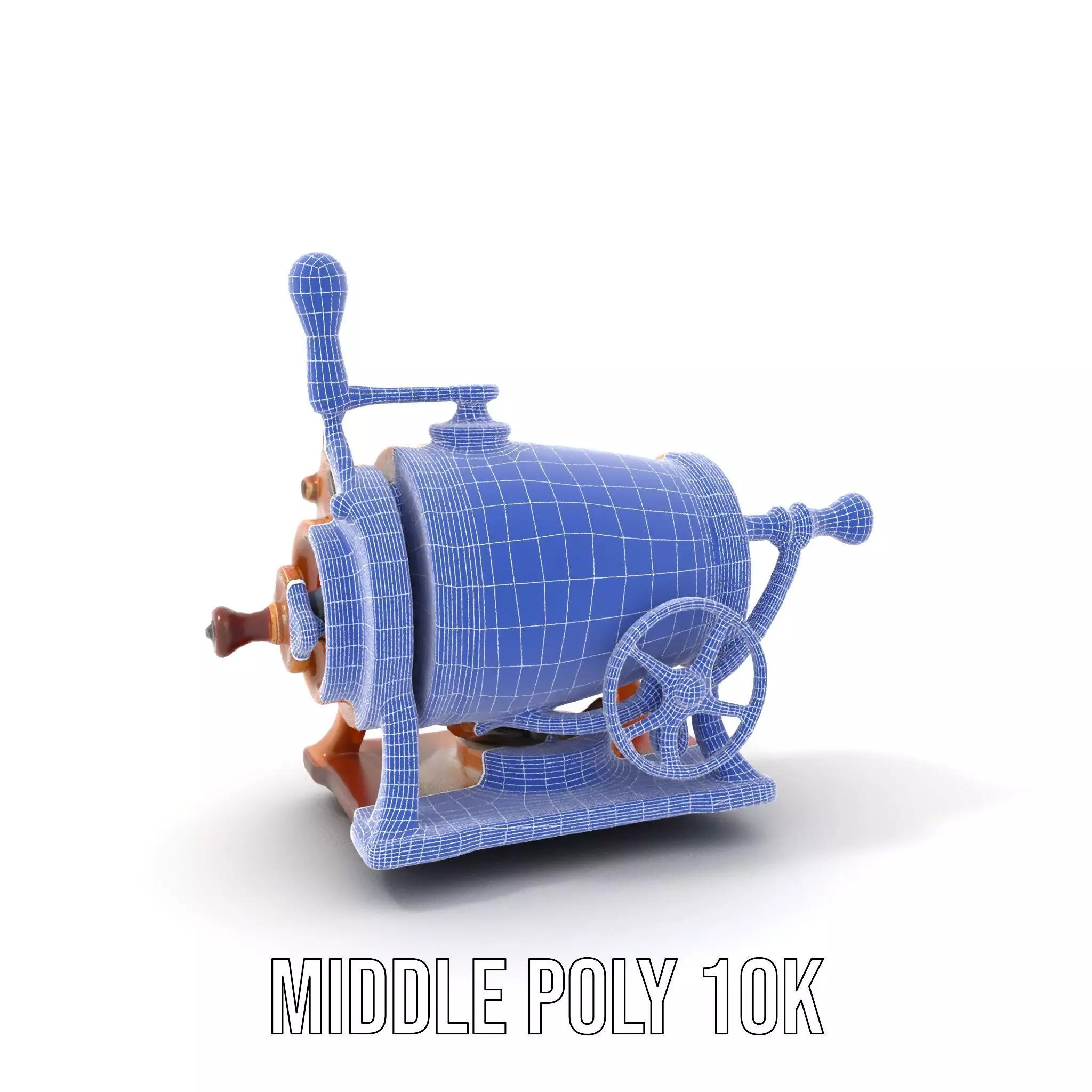 Vintage Brass Grinder model pack Low-poly 3D model_28