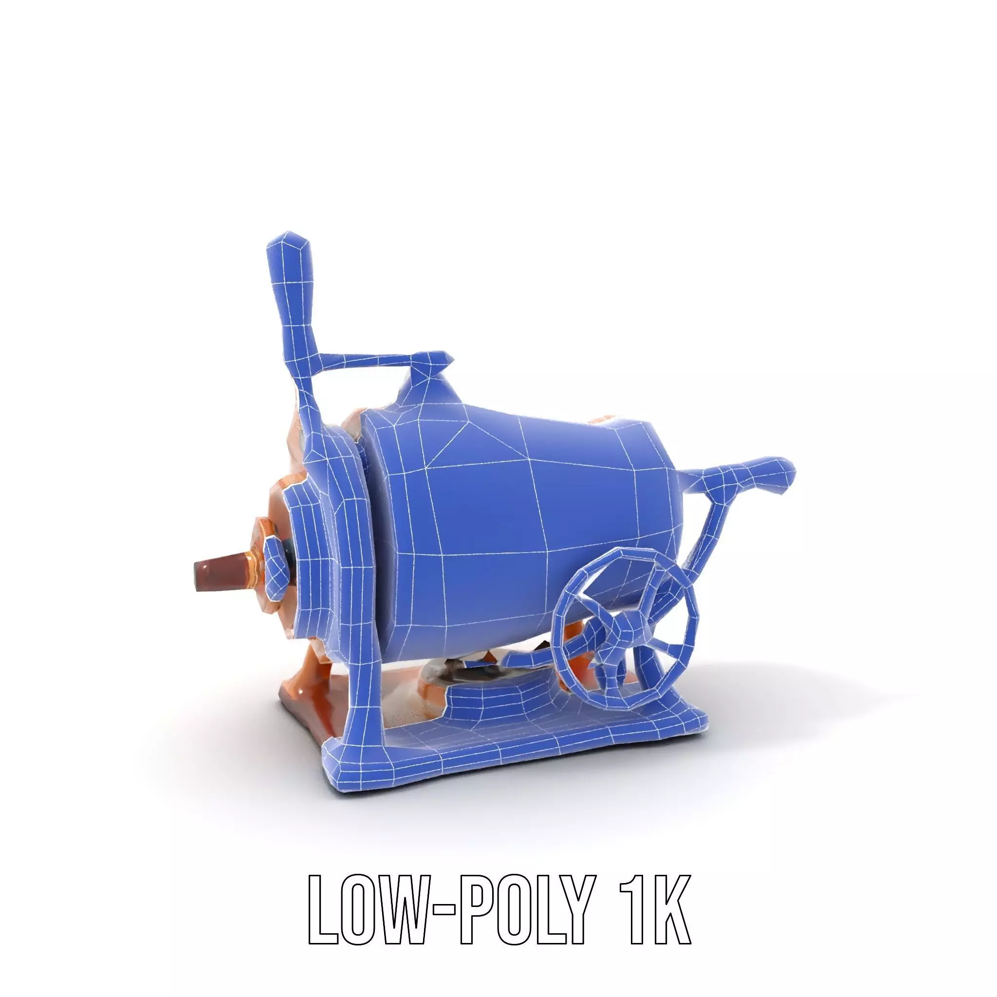 Vintage Brass Grinder model pack Low-poly 3D model_29