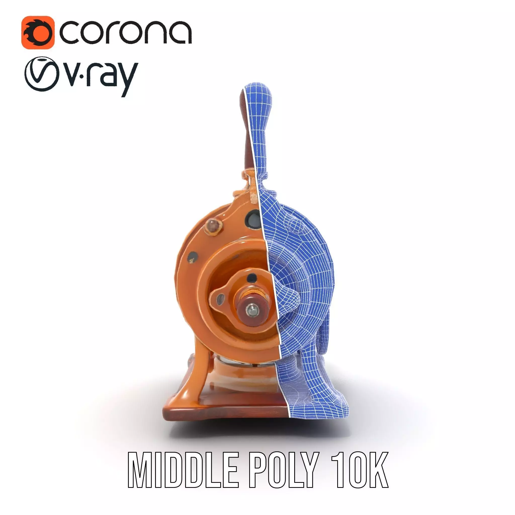 Vintage Brass Grinder model pack Low-poly 3D model_31