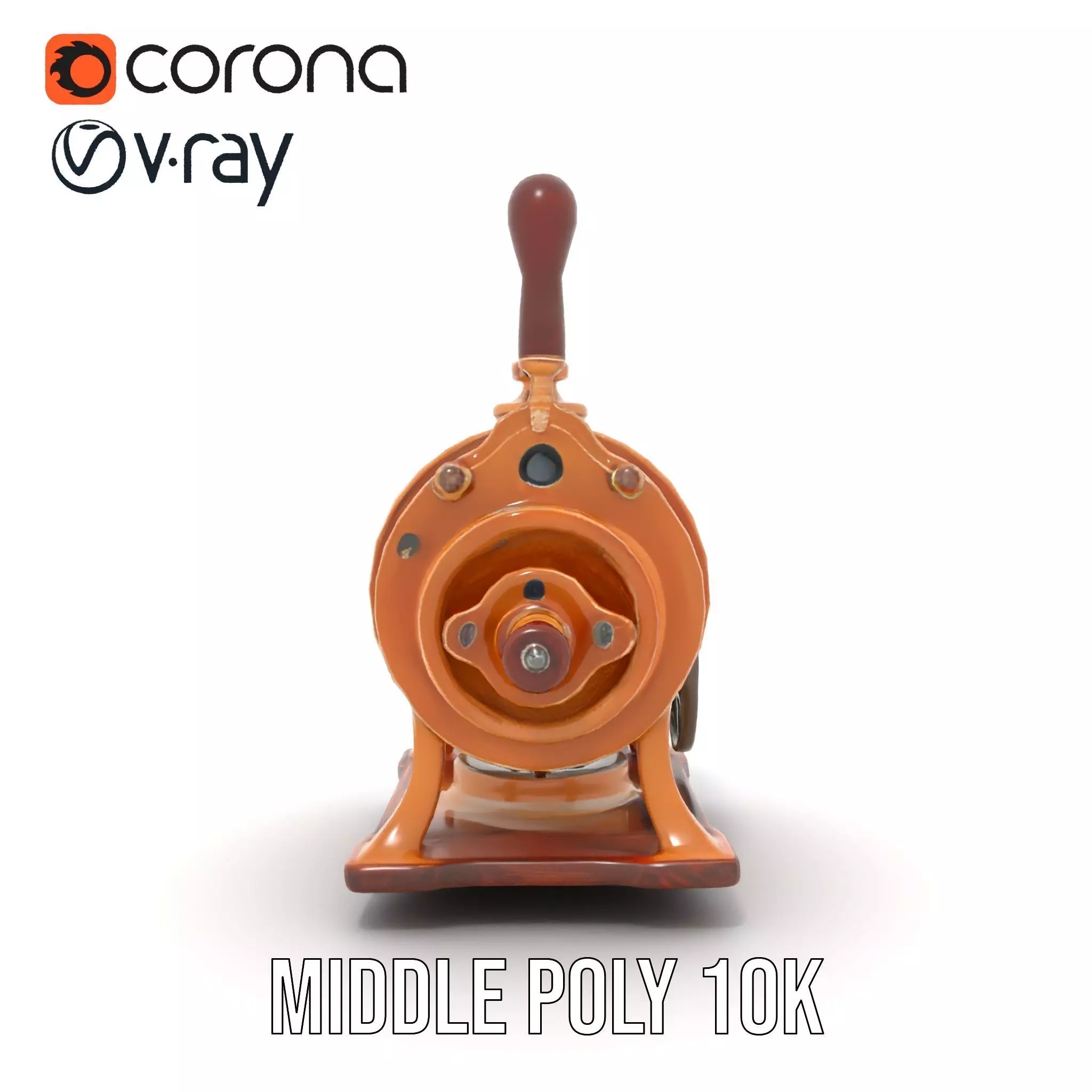 Vintage Brass Grinder model pack Low-poly 3D model_19