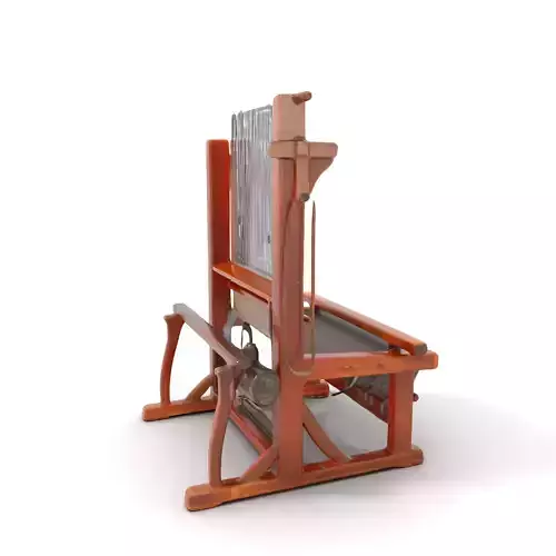 Traditional Wooden Loom model pack Low-poly 3D model