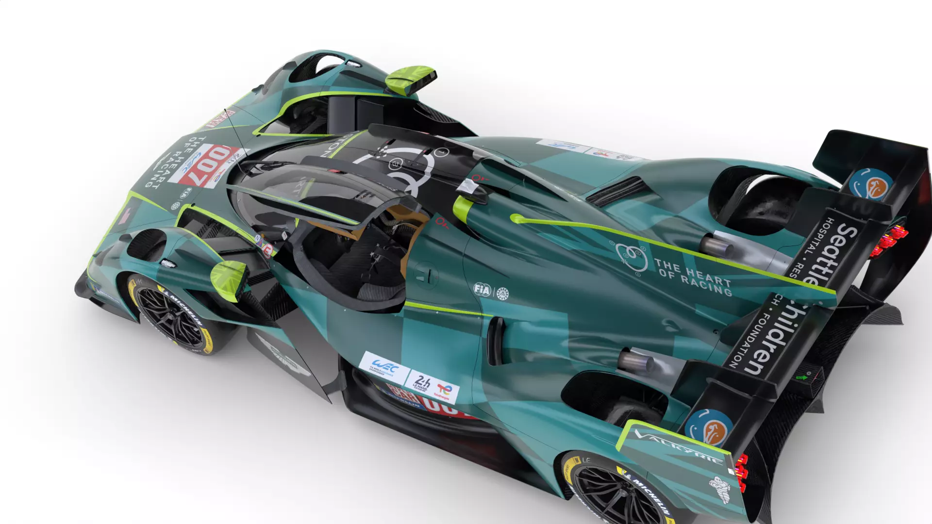 Aston Martin Valkyrie AMR LMH 2025 WEC 3D model_17