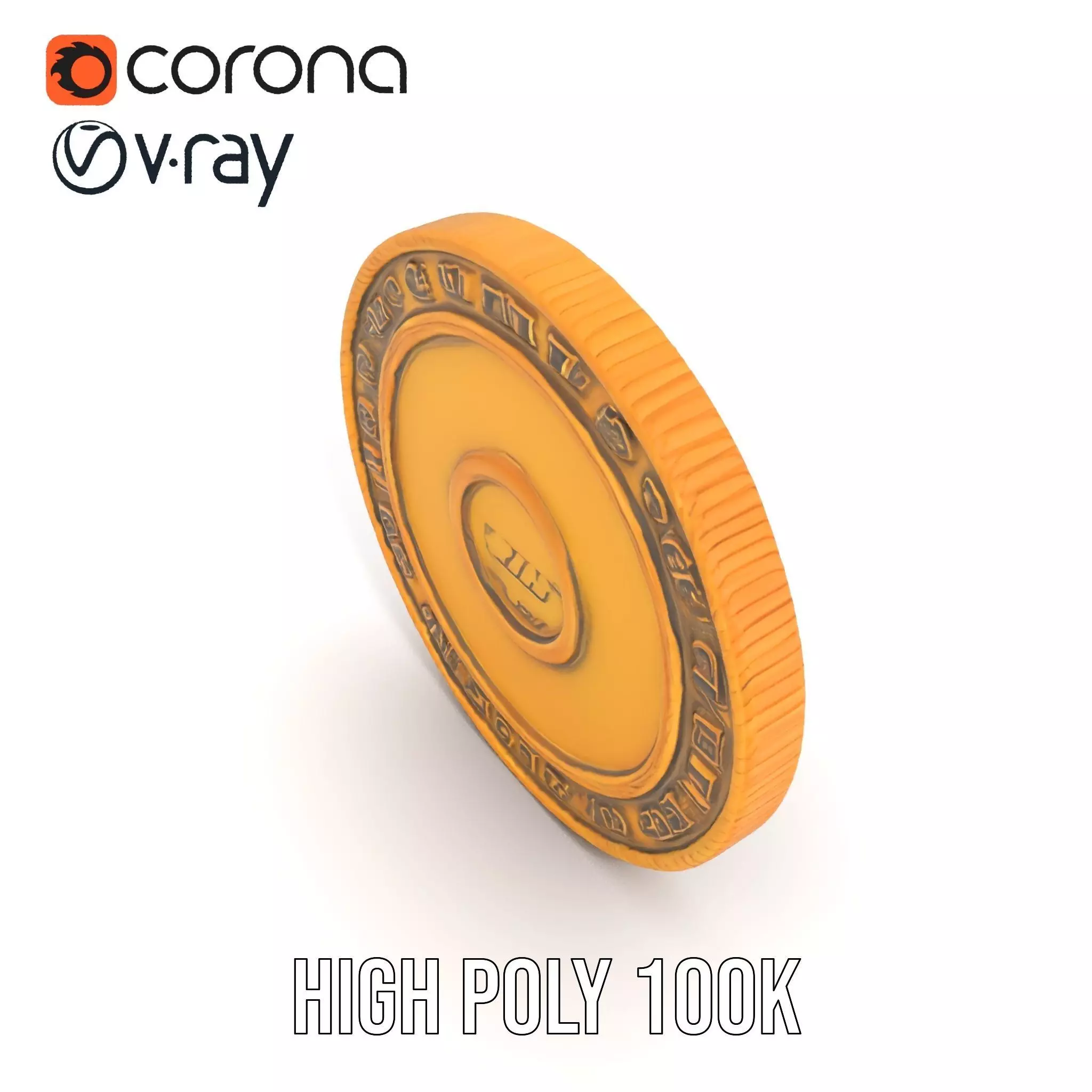 Golden Cryptic Dial model pack Low-poly 3D model_24