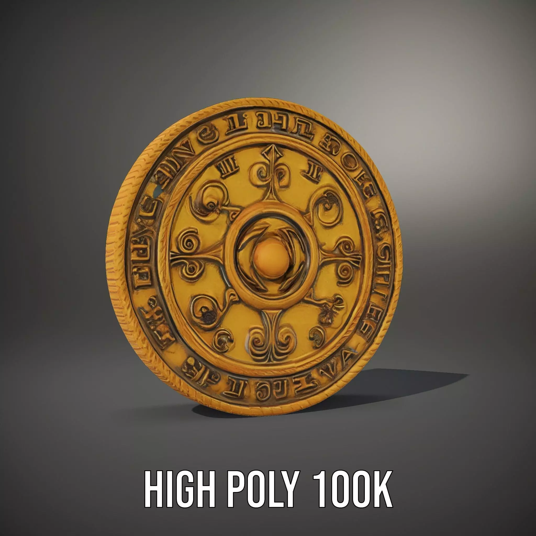 Golden Cryptic Dial model pack Low-poly 3D model_18