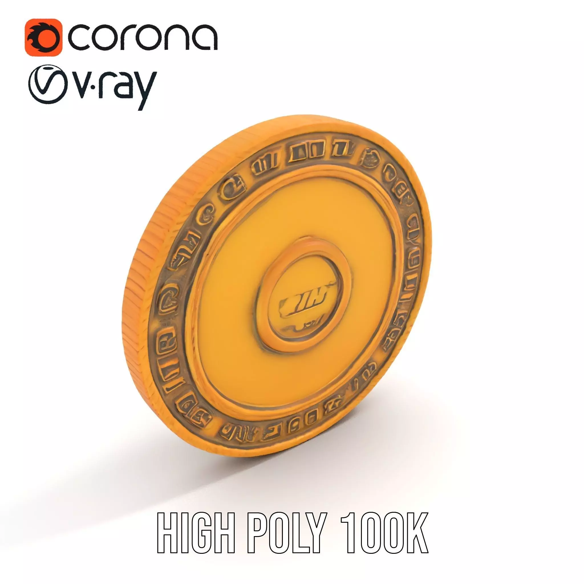 Golden Cryptic Dial model pack Low-poly 3D model_27