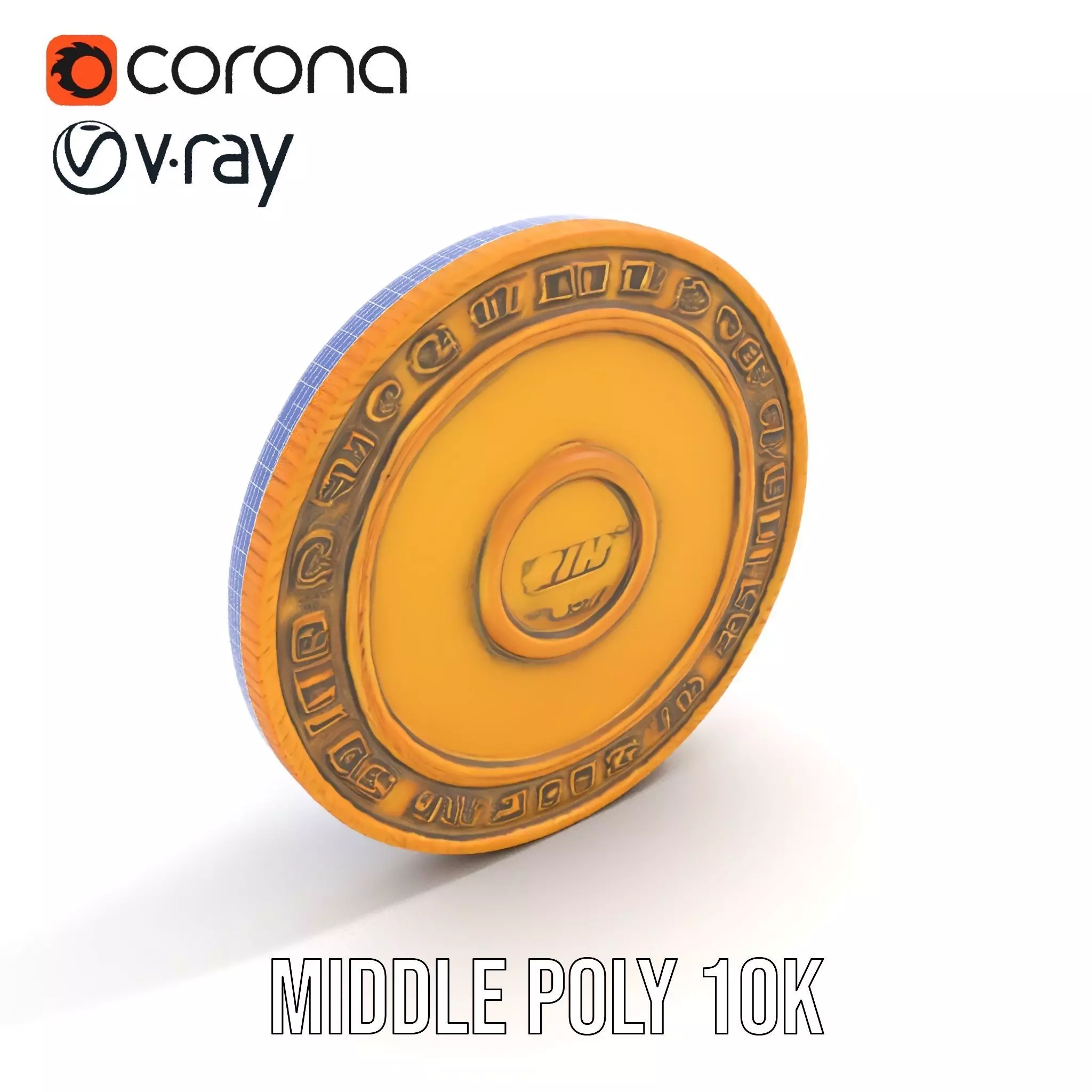 Golden Cryptic Dial model pack Low-poly 3D model_30