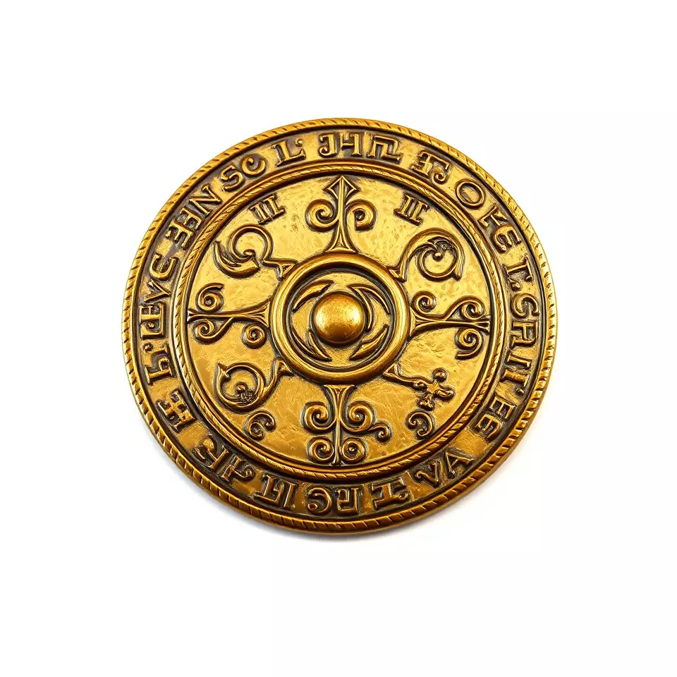 Golden Cryptic Dial model pack Low-poly 3D model_3