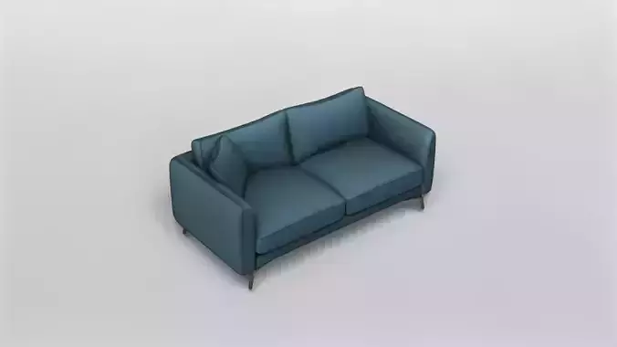Modern Two-Seater Sofa with Cushions
