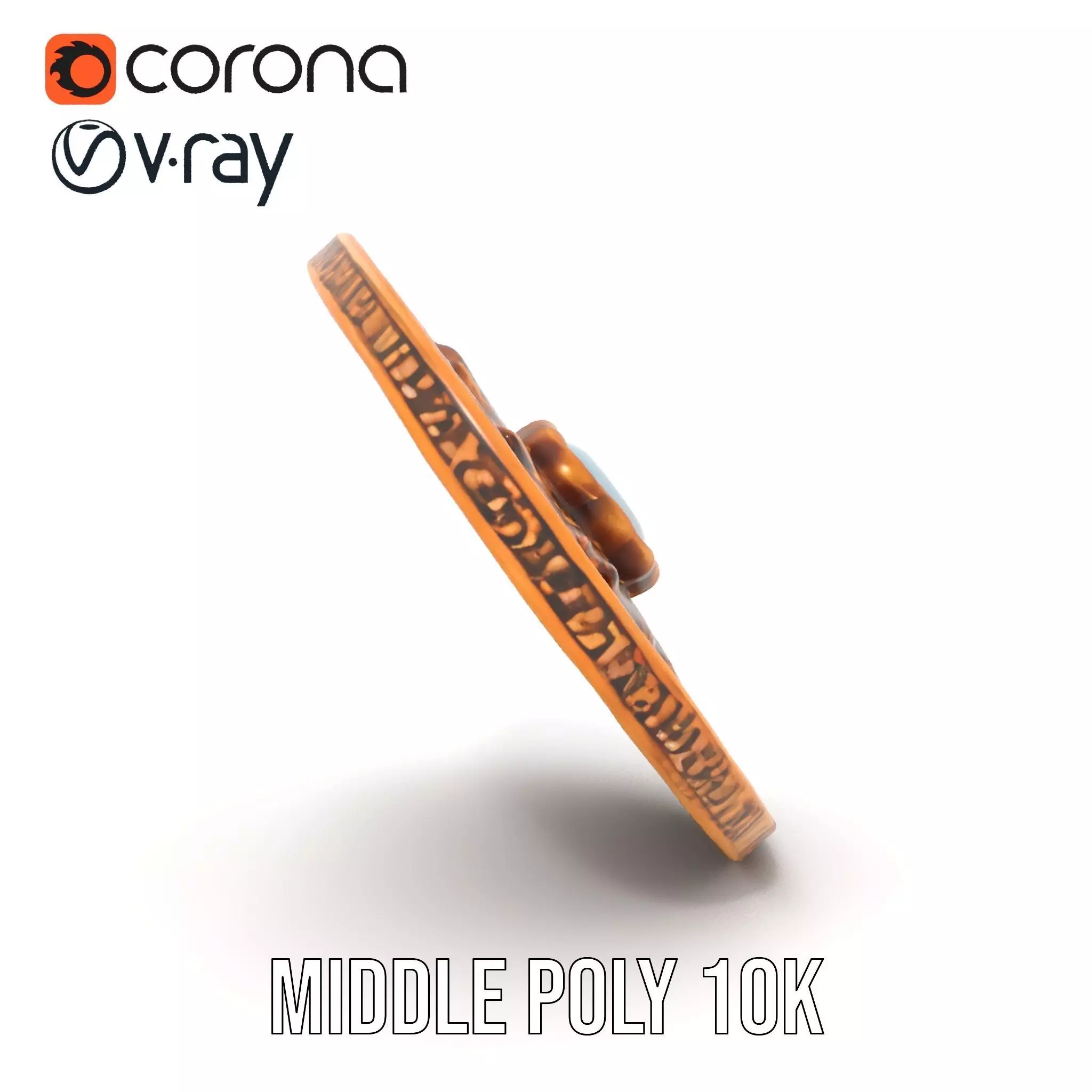 Ancient Bronze Amulet model pack Low-poly 3D model_16