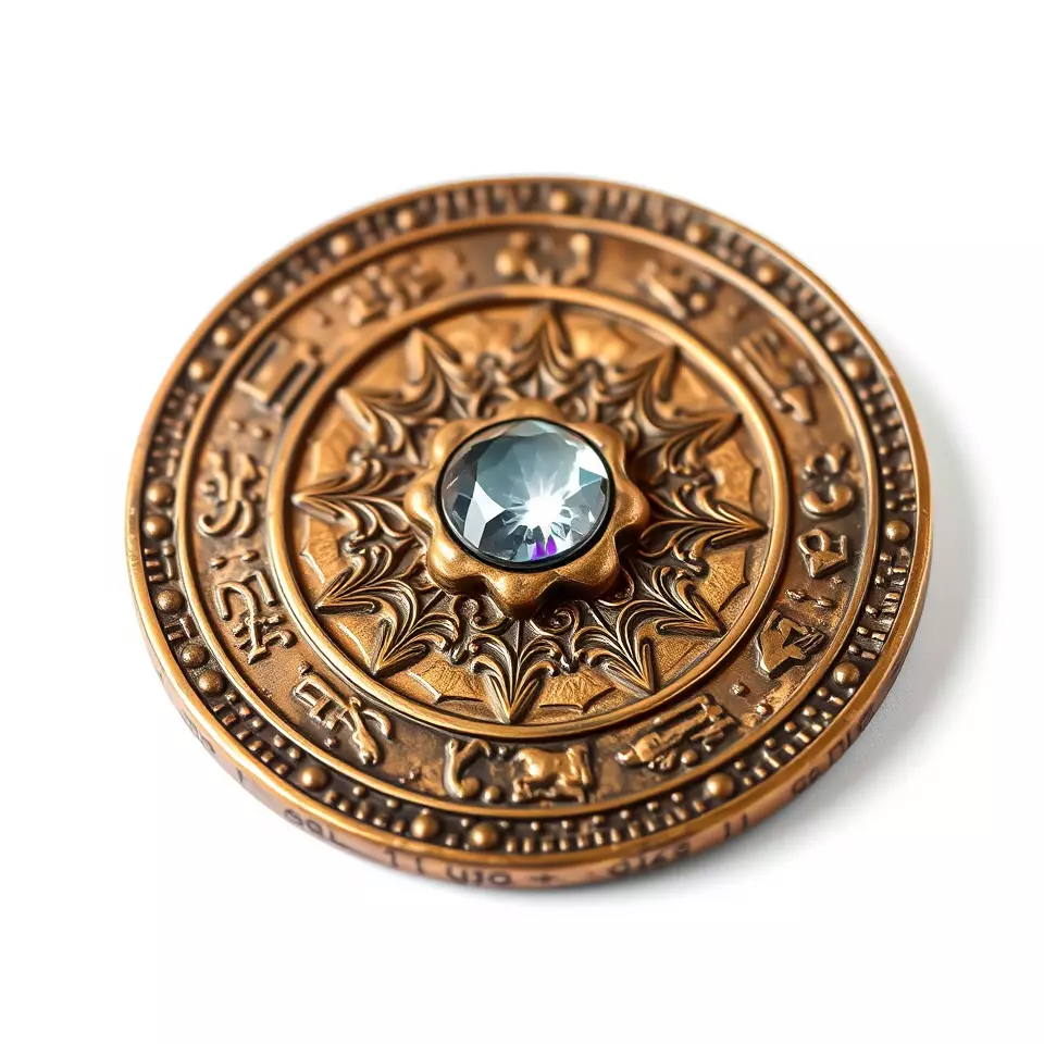 Ancient Bronze Amulet model pack Low-poly 3D model_3