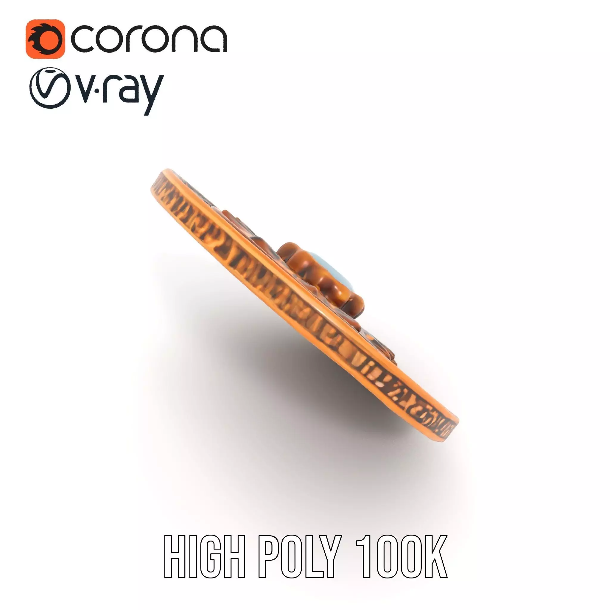 Ancient Bronze Amulet model pack Low-poly 3D model_26