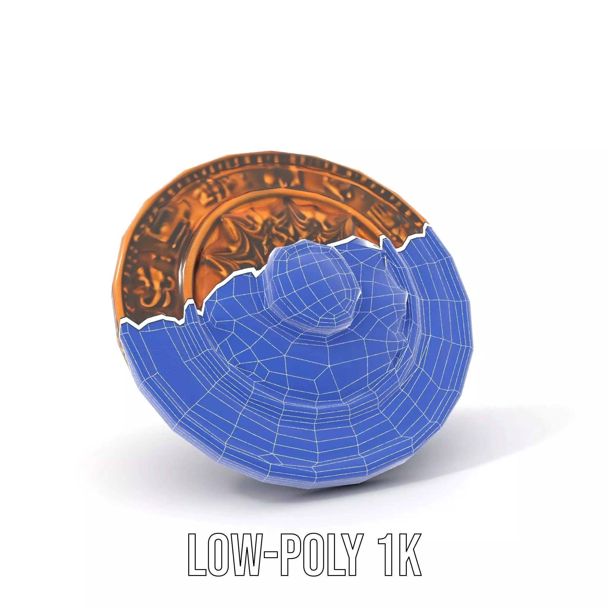 Ancient Bronze Amulet model pack Low-poly 3D model_10