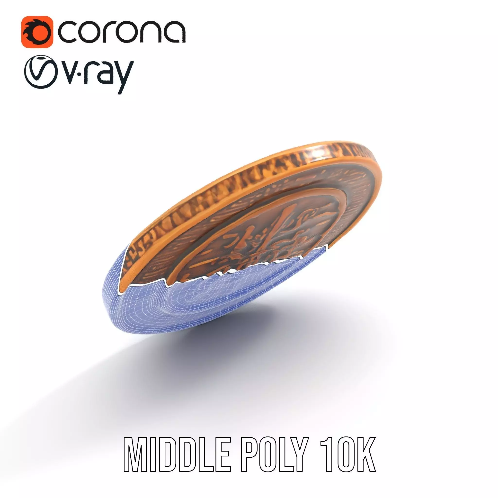 Ancient Bronze Amulet model pack Low-poly 3D model_24