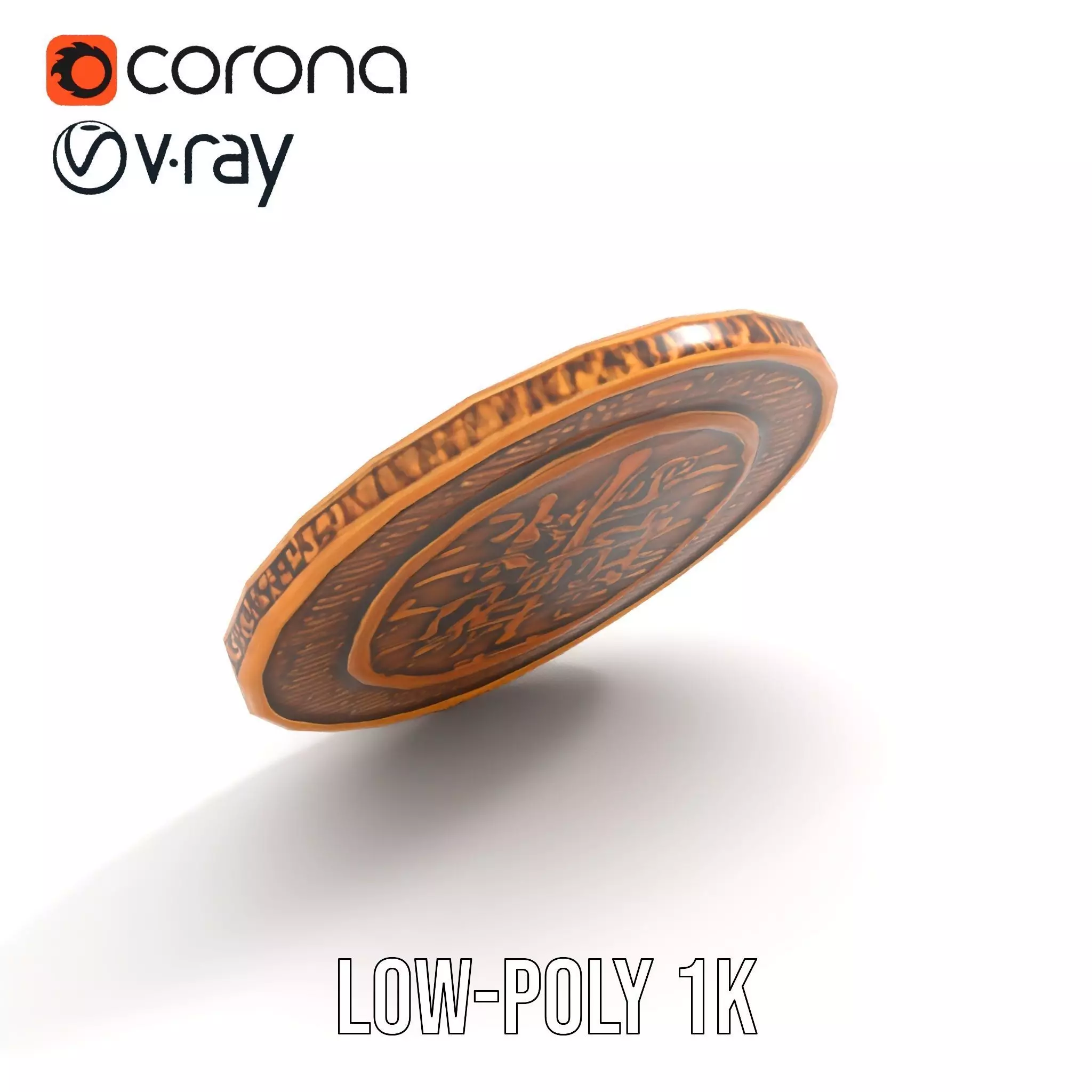 Ancient Bronze Amulet model pack Low-poly 3D model_15