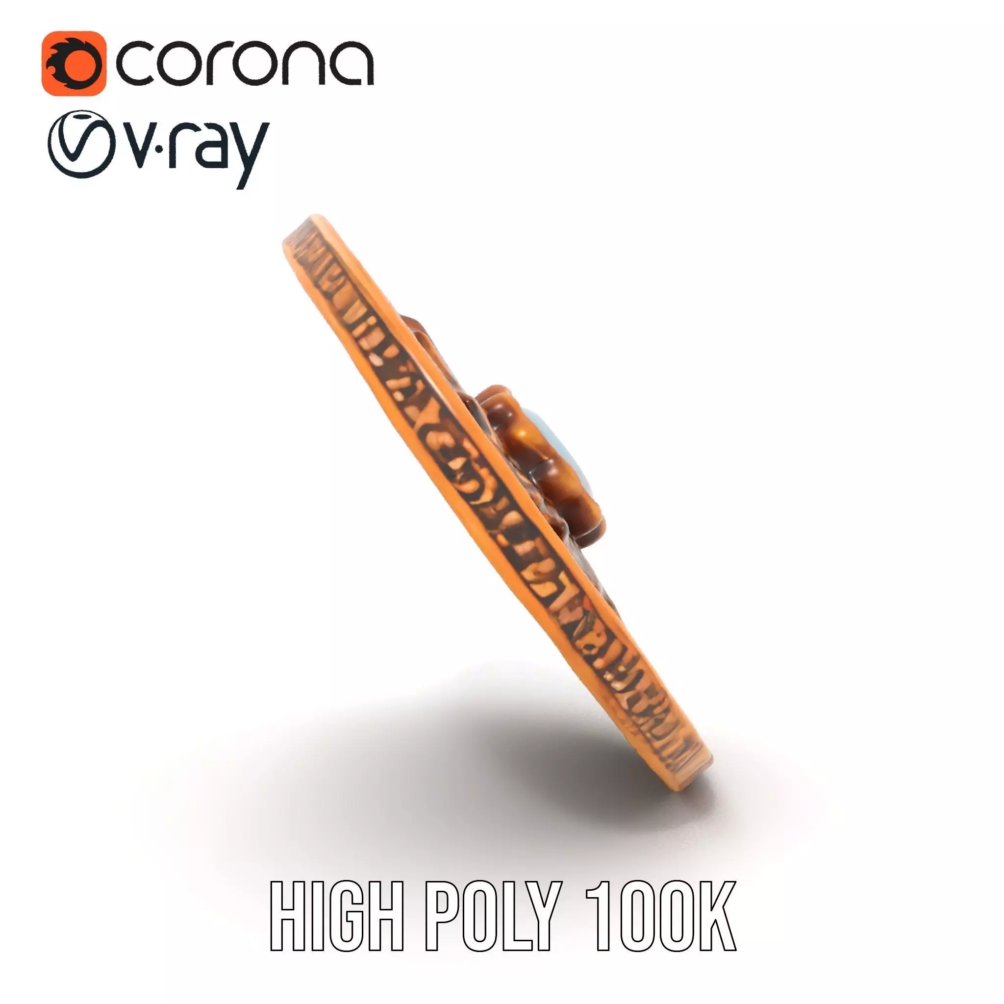 Ancient Bronze Amulet model pack Low-poly 3D model_18